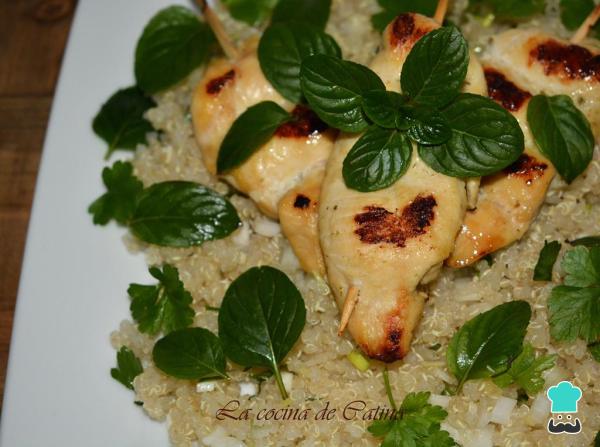 Receta de Pinchos de pollo al curry con quinoa - Paso 6