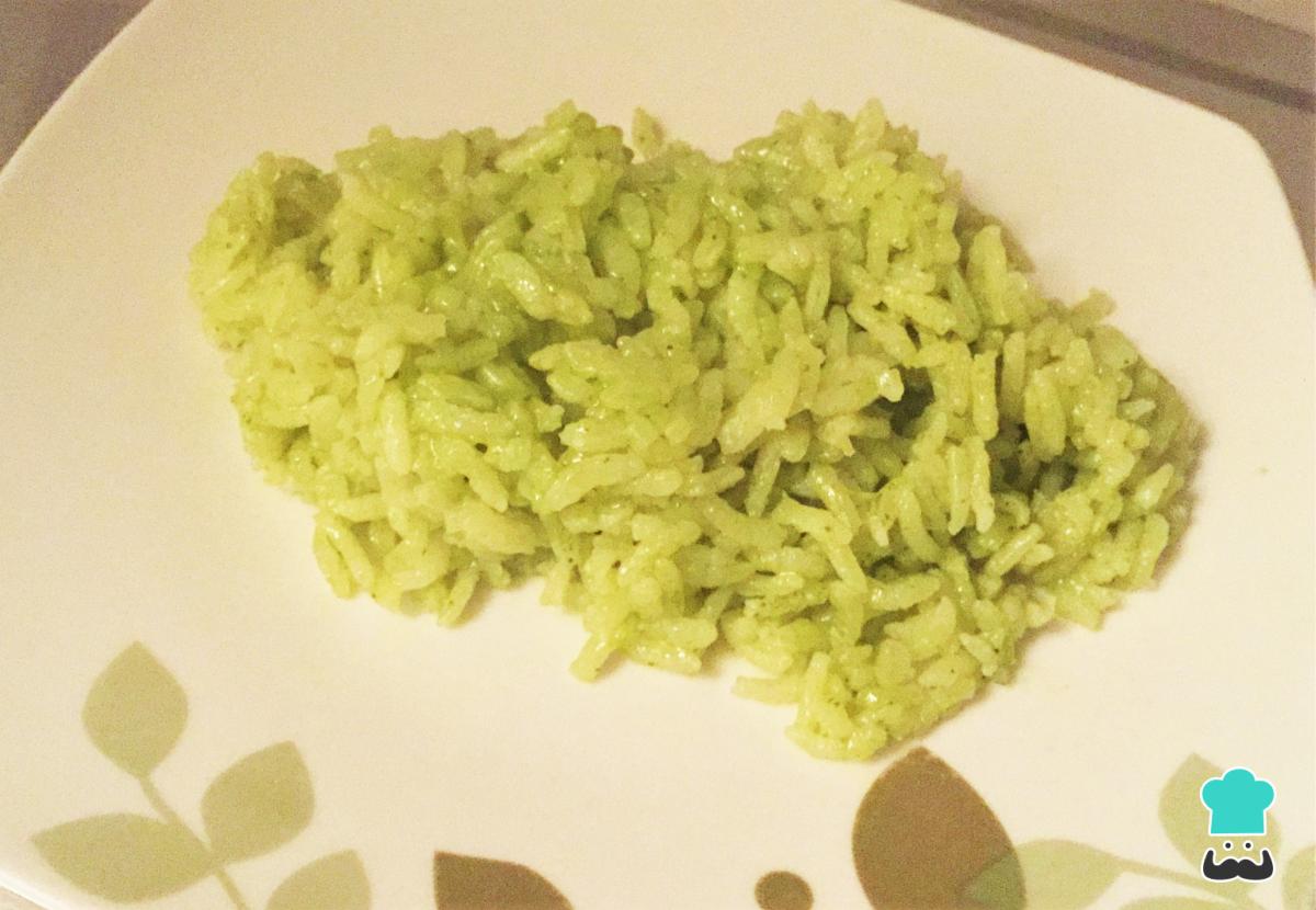 Receta de Arroz verde con espinacas