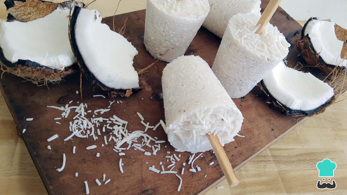 Receta de Paletas de coco