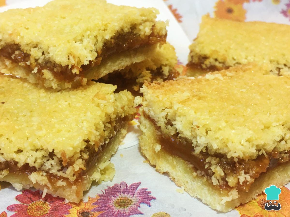 Receta de Cuadraditos de coco fáciles