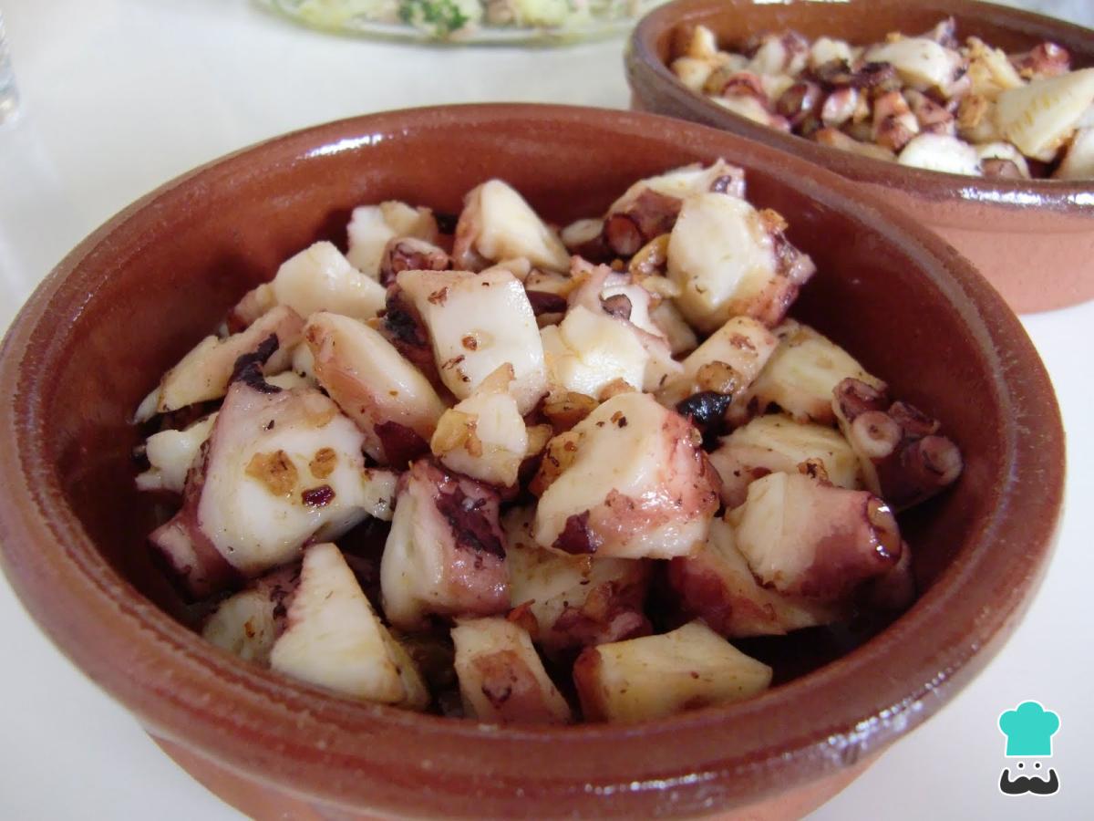 Receta de Sabroso Pulpo al ajillo