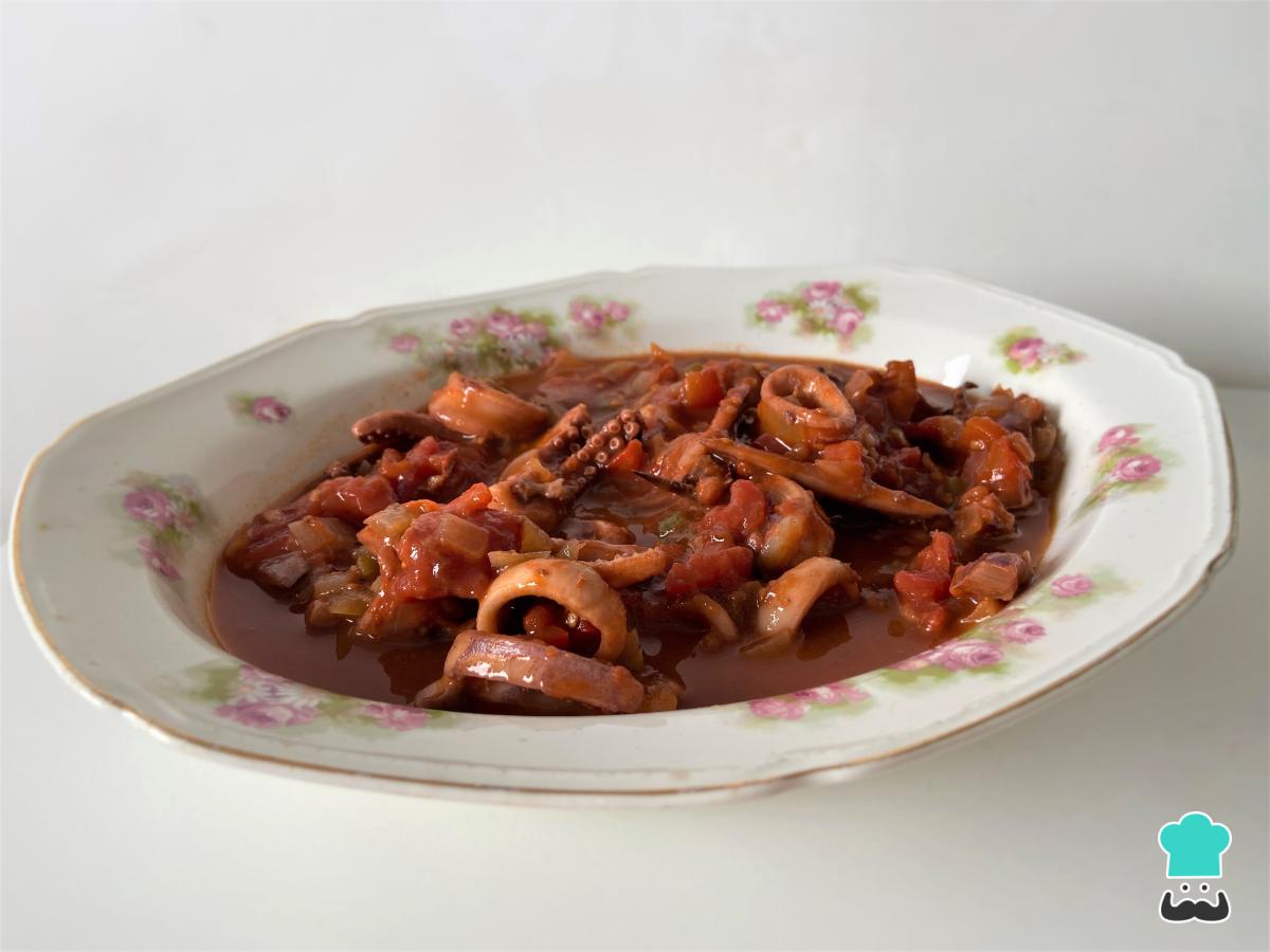 Receta de Cazuela de calamares