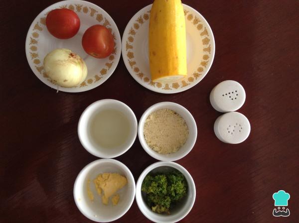 Receta de Calabacín relleno de cuscus - Paso 1