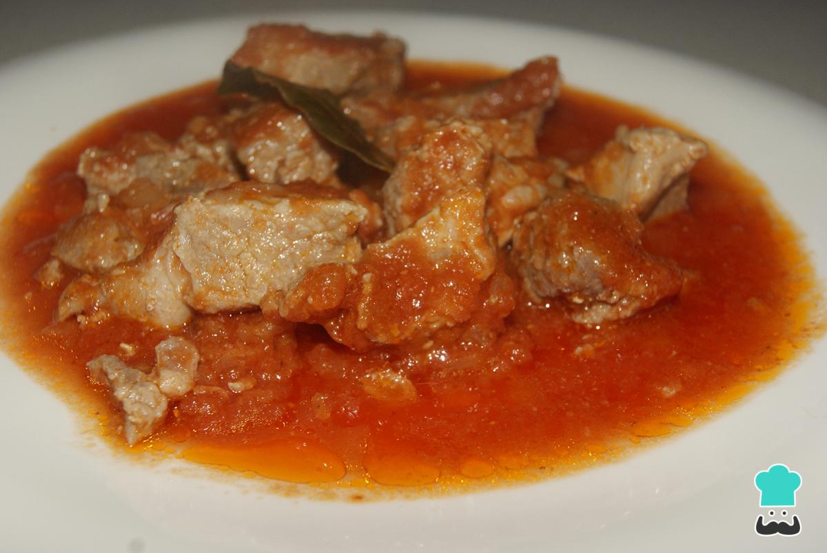 Receta de Carne con tomate y cebolla