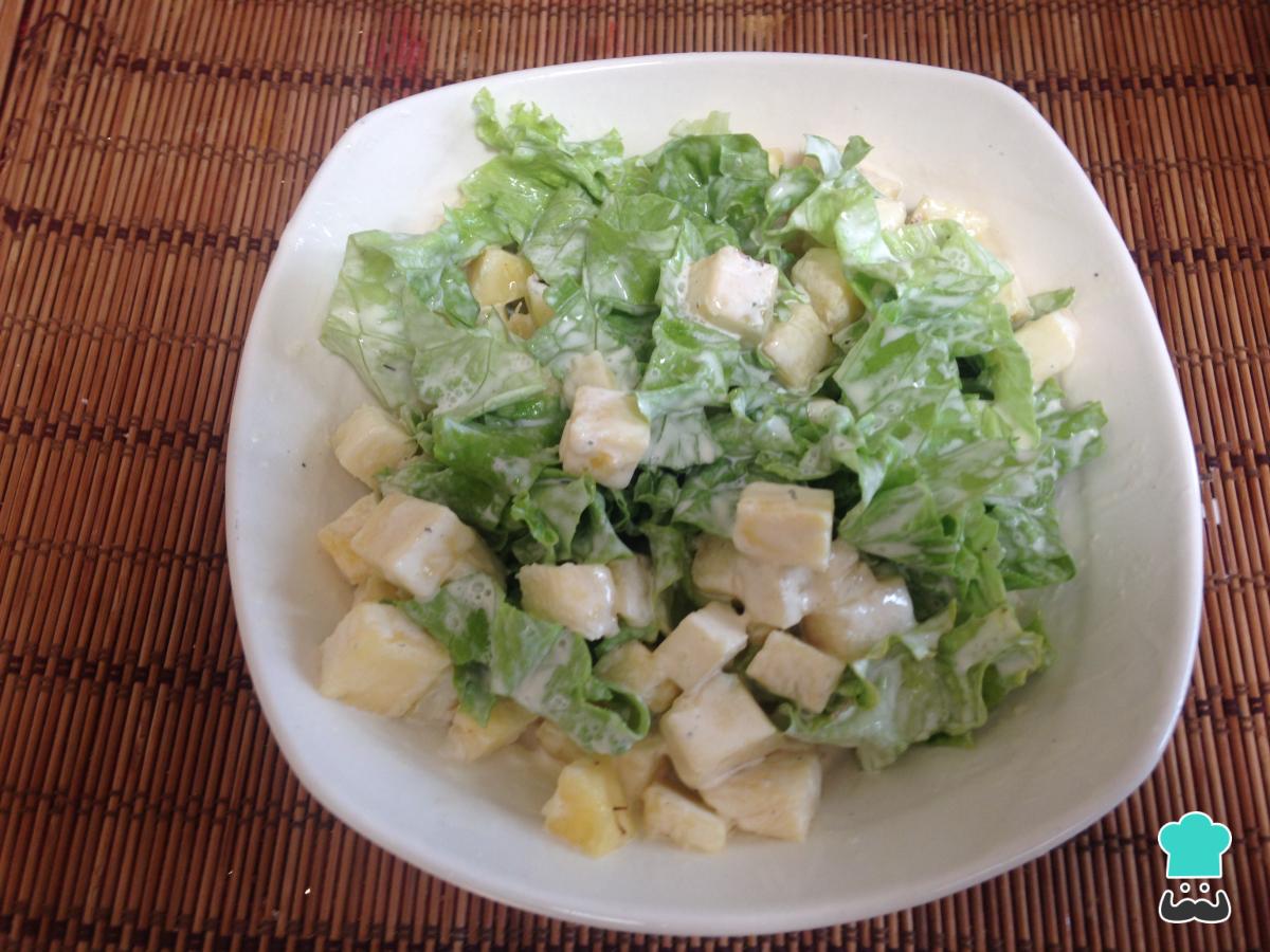 Receta de Ensalada de piña y lechuga