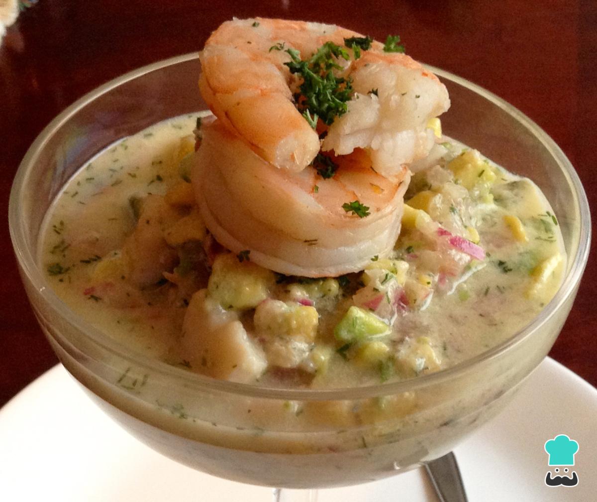 Receta de Ceviche de vieiras y gambas