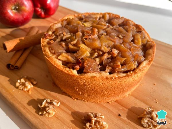 Receta de Kuchen de manzana con crema pastelera