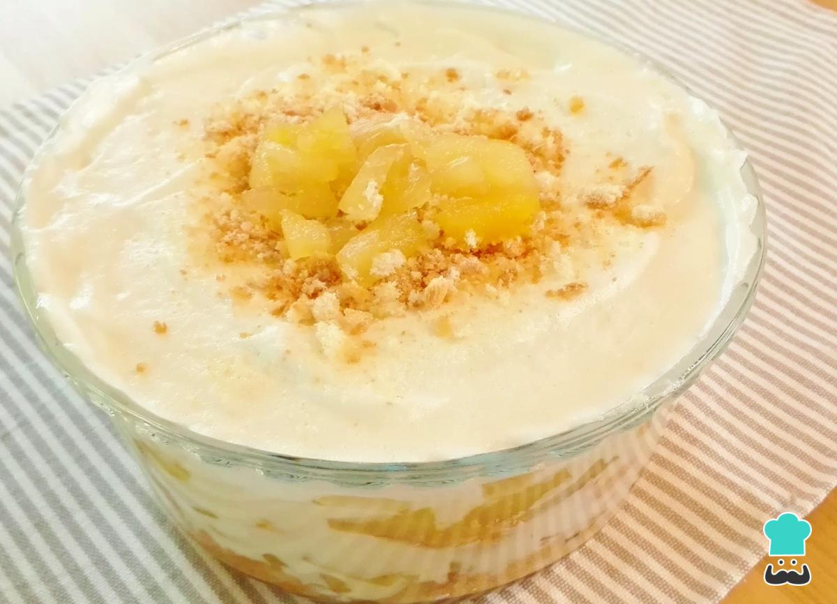 Receta de Postre de piña con bizcochos de soletilla