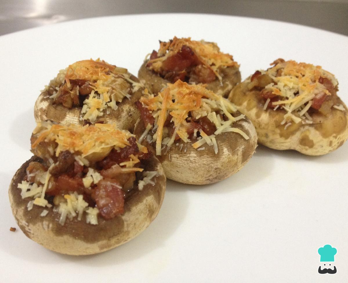 Receta de Champiñones rellenos de bacon