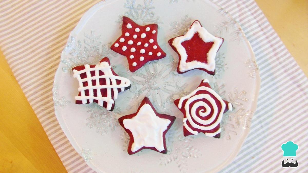 Receta de Galletas de Navidad red velvet