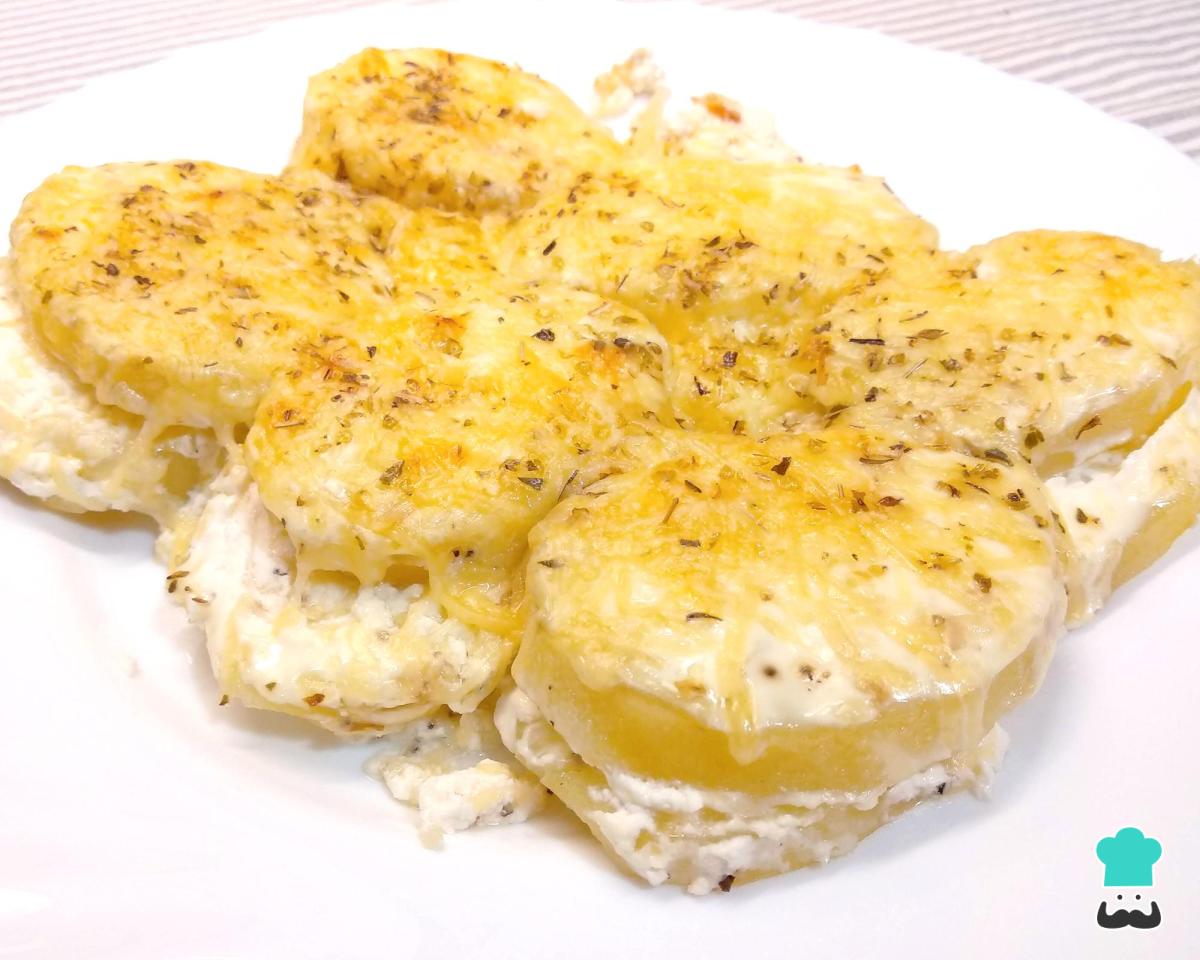 Receta de Patatas gratinadas con nata
