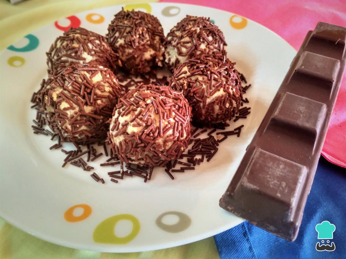 Receta de Panellets sin horno de chocolate