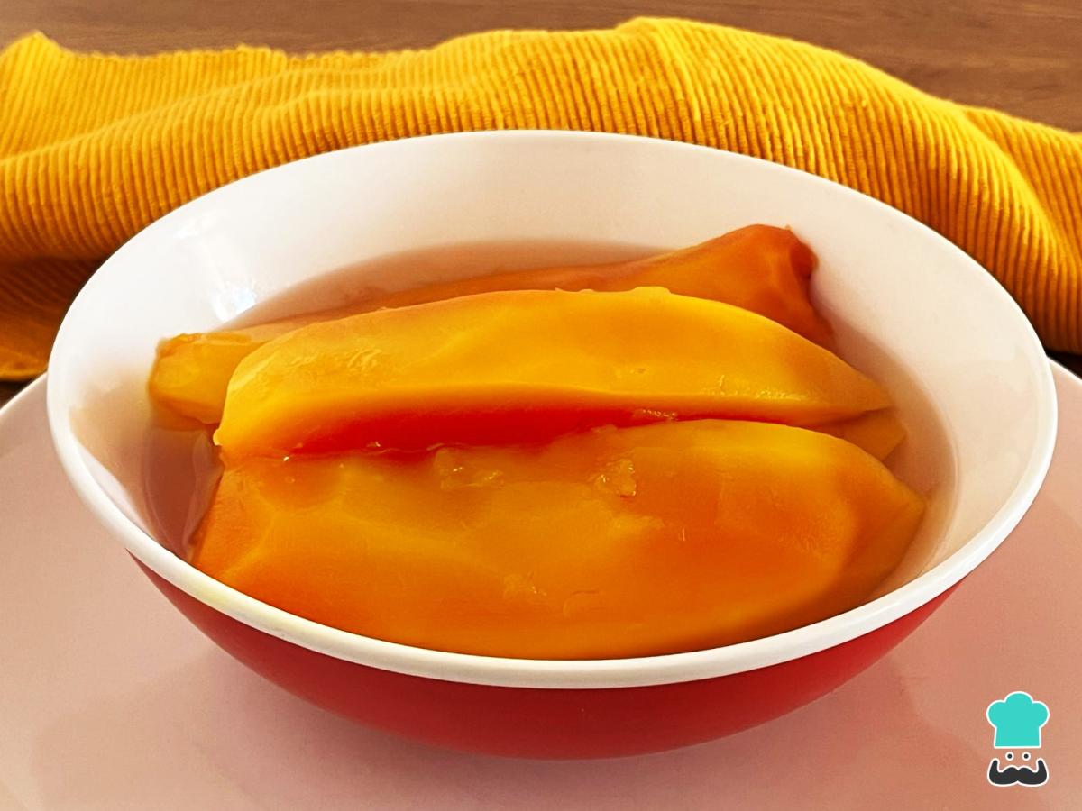 Receta de Papayas al jugo