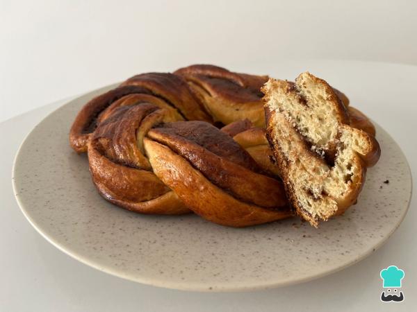 Receta de Rosca de Reyes rellena de Nutella