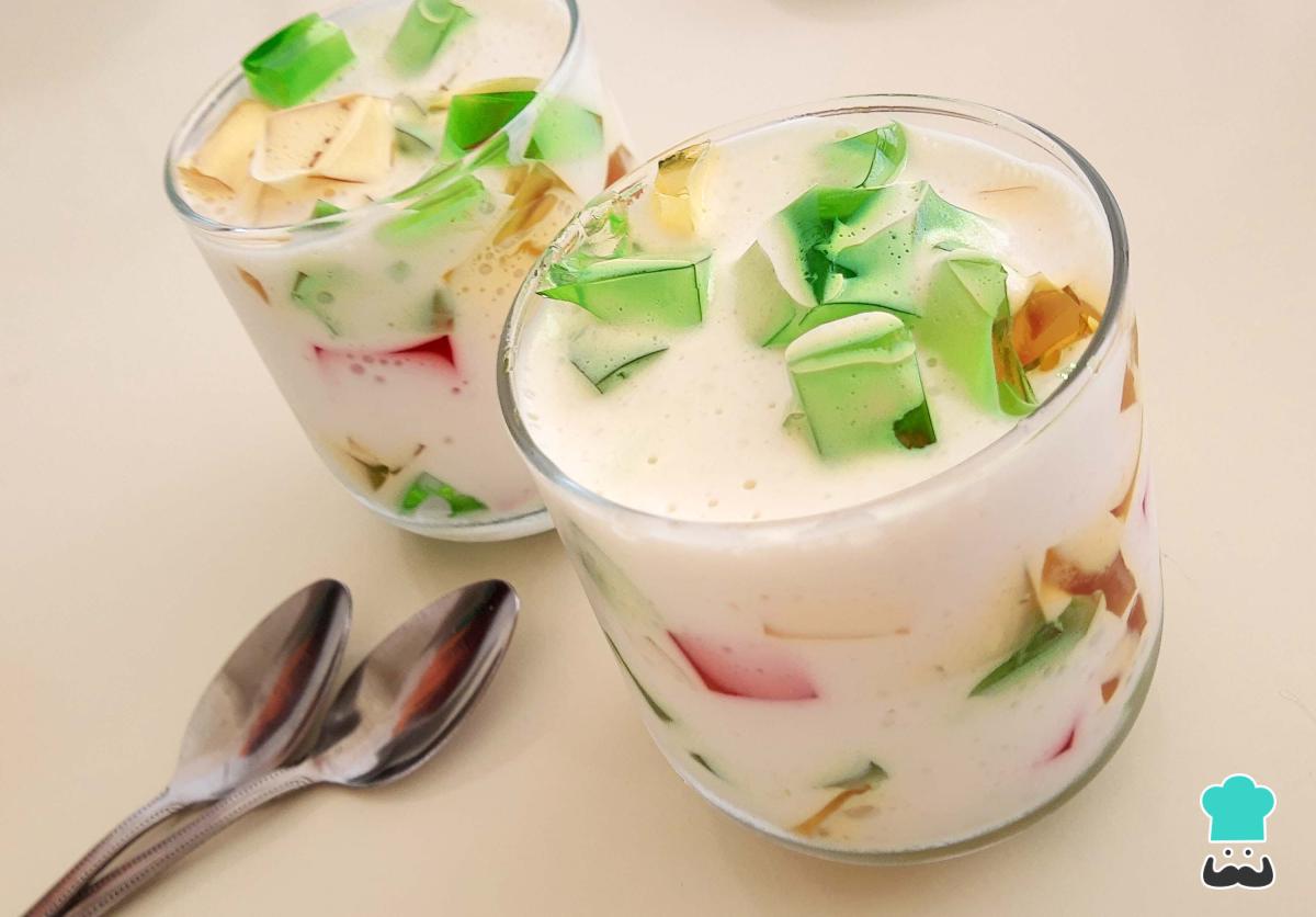 Receta de Gelatina mosaico con queso crema