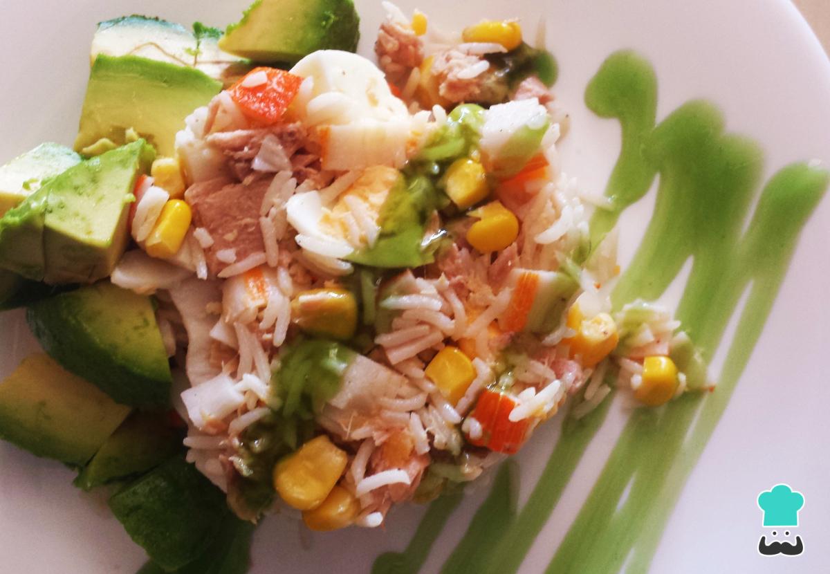 Receta de Ensalada de arroz, atún y palta