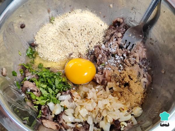 Receta de Hamburguesa de frijoles - Paso 3