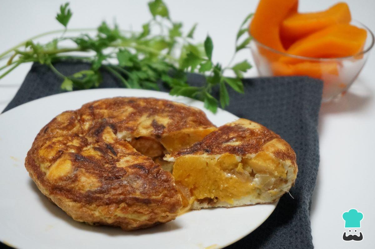 Receta de Tortilla de calabaza y cebolla