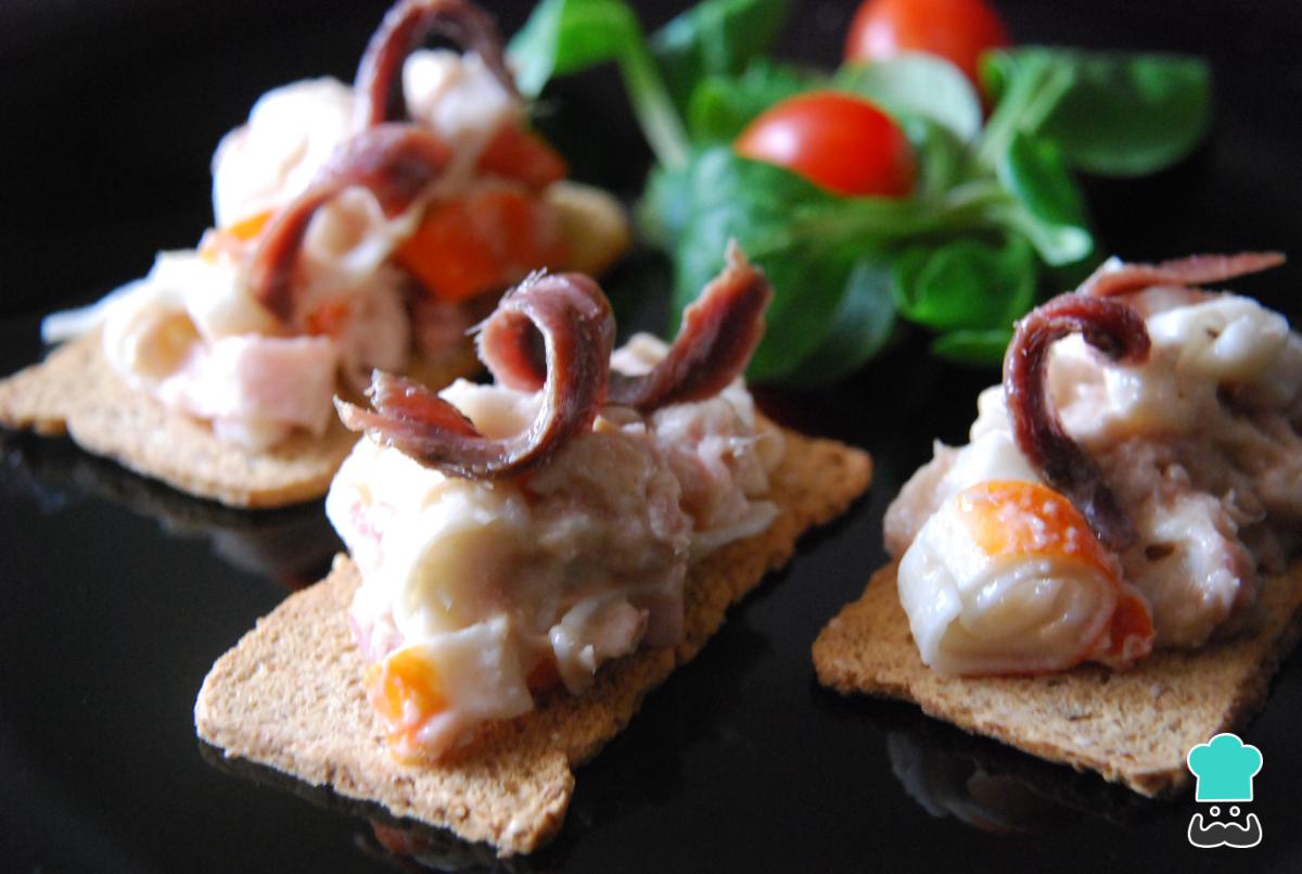 Receta de Tostadas de surimi