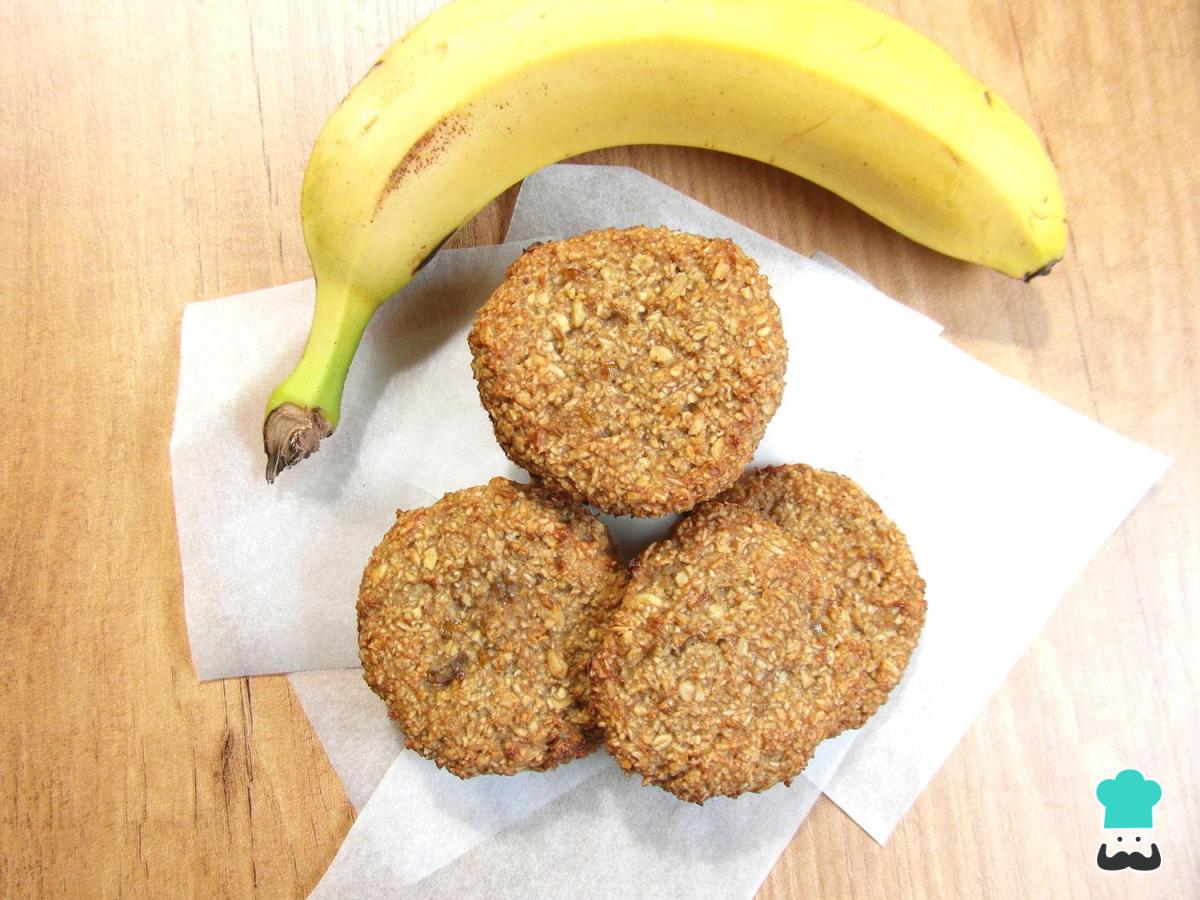 Receta de Galletas de avena y plátano veganas