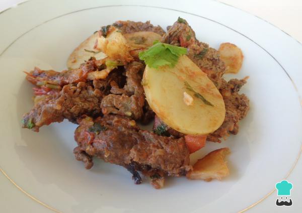 Receta de Bistec ranchero con papas