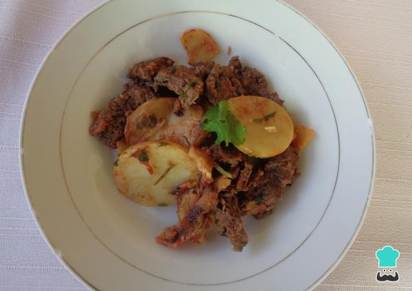 Receta de Bistec ranchero con papas - Paso 5