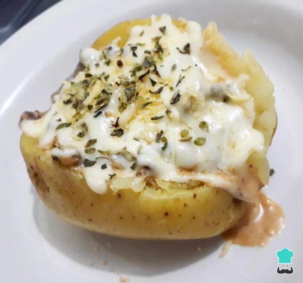 Receta de Patatas rellenas al microondas - Paso 10