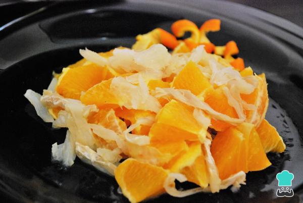 Comidas de verano frías y saludables - Ensalada de bacalao y naranja