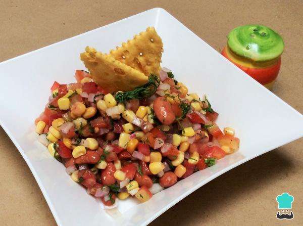 Comidas de verano frías y saludables - Ensalada mexicana con frijoles