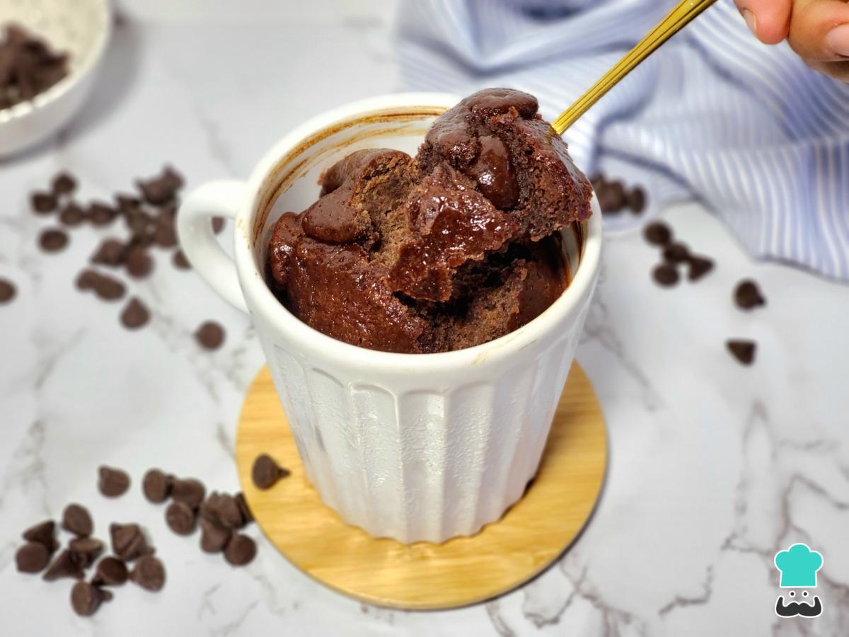 Receta de Brownie en taza microondas 3 minutos