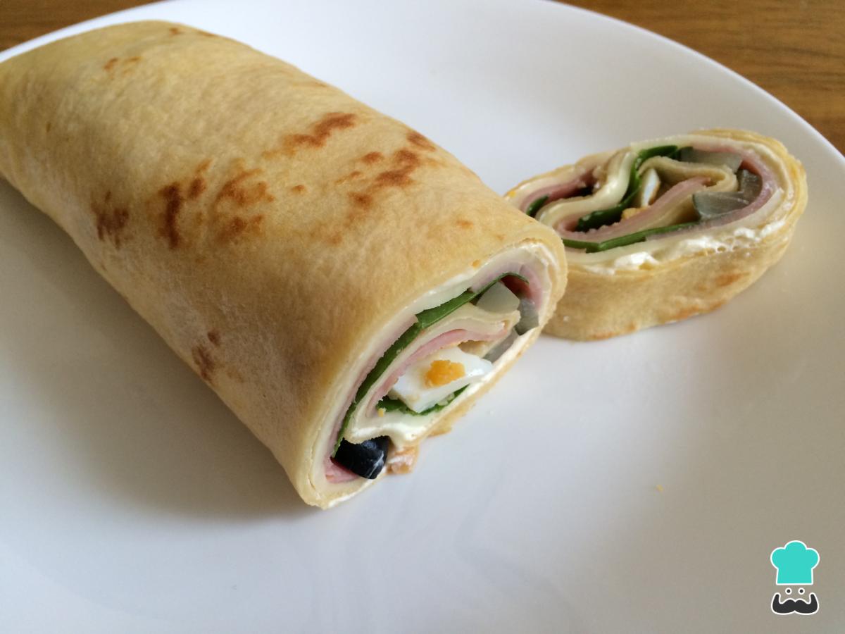 Receta de Arrollado salado de panqueques