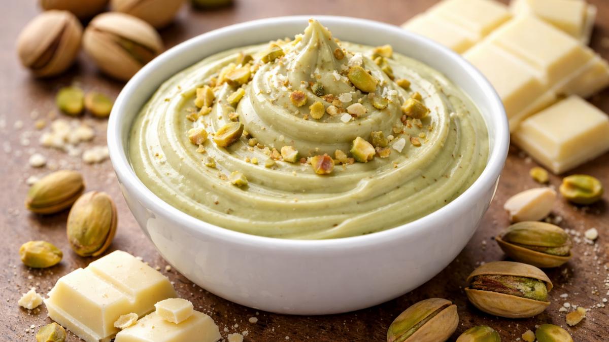 Receta de Crema de pistacho y chocolate blanco