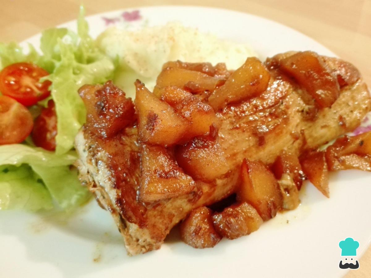 Receta de Solomillo de cerdo con chutney de manzana