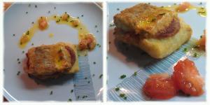 Receta de Montadito de Pudin de merluza y gambas