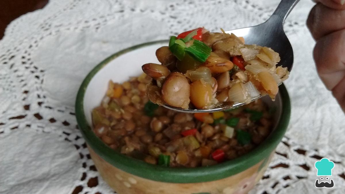 Receta de Guiso de lentejas vegetariano