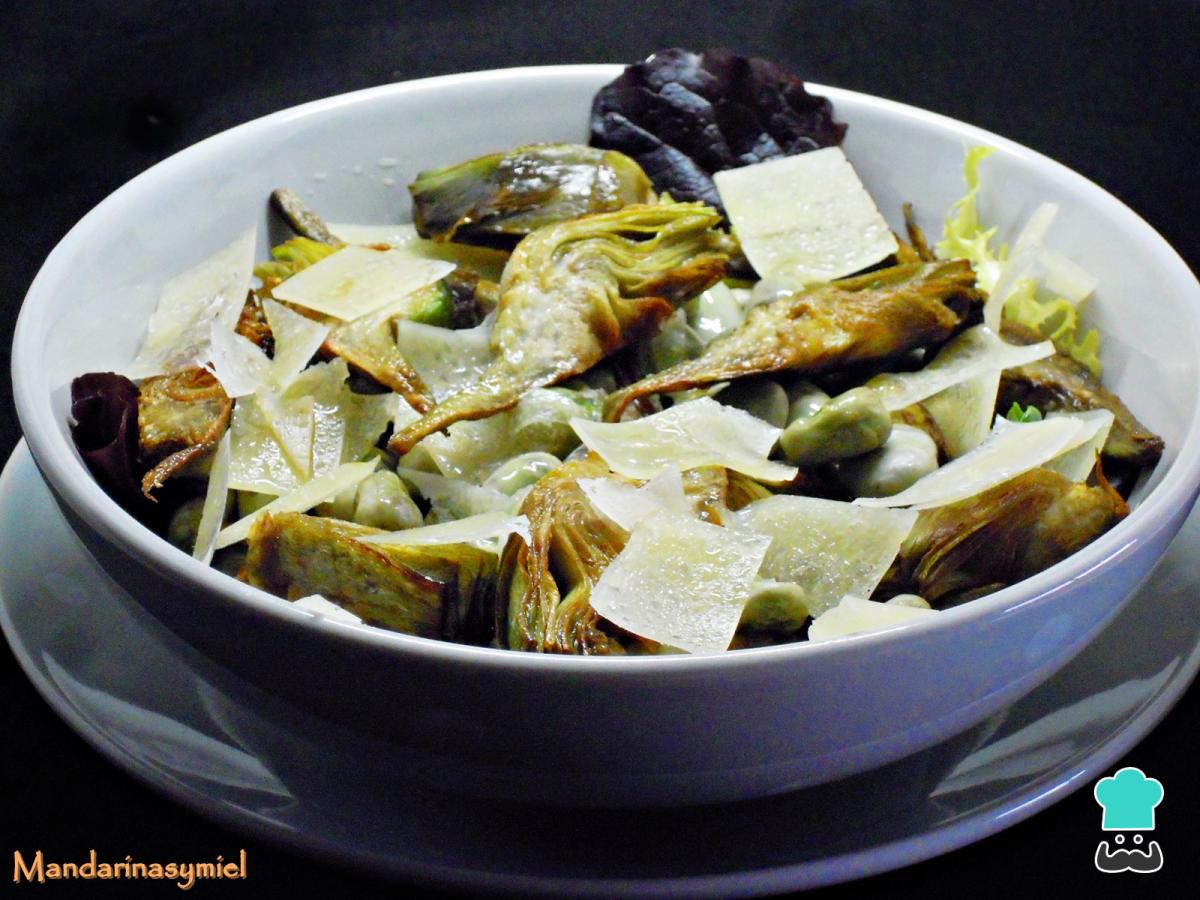 Receta de Ensalada templada de alcachofas