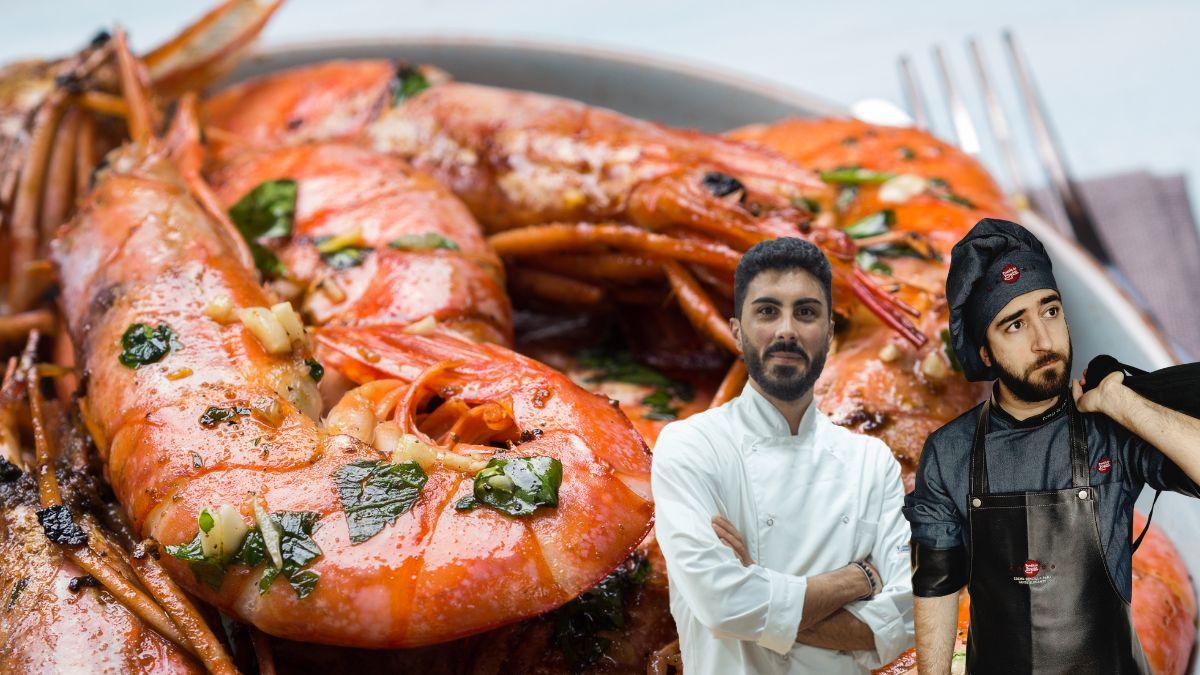 Pablo Suárez y Rubén Martínez, cocineros: “Los gambones quedan más jugosos si se cocinan al horno con 50 ml de vino blanco, ajo y pimentón”