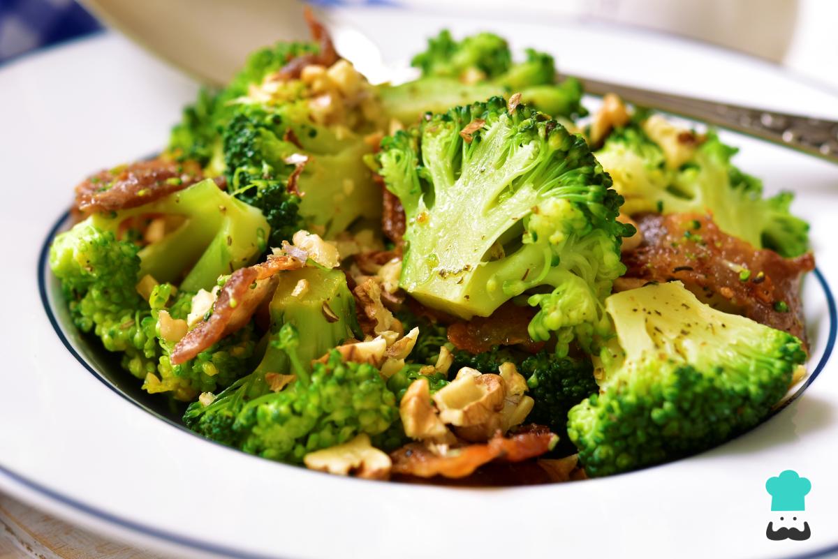 Receta de Brócoli salteado con jamón