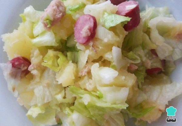 Receta de Ensalada de patatas con lechuga