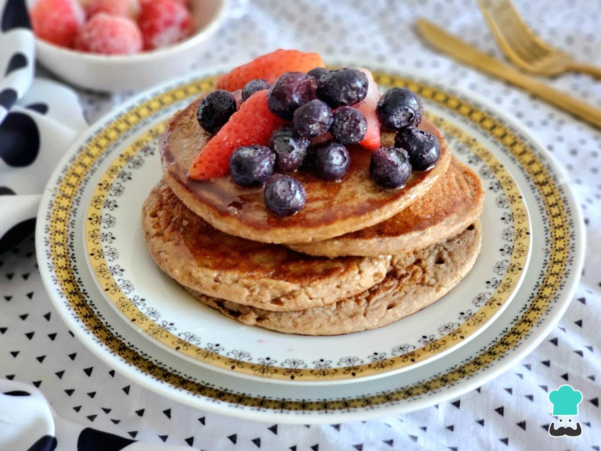 Receta de Panqueques de avena y banana sin huevo