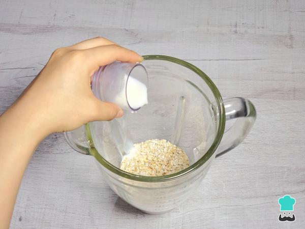 Receta de Panqueques de avena y banana sin huevo - Paso 1