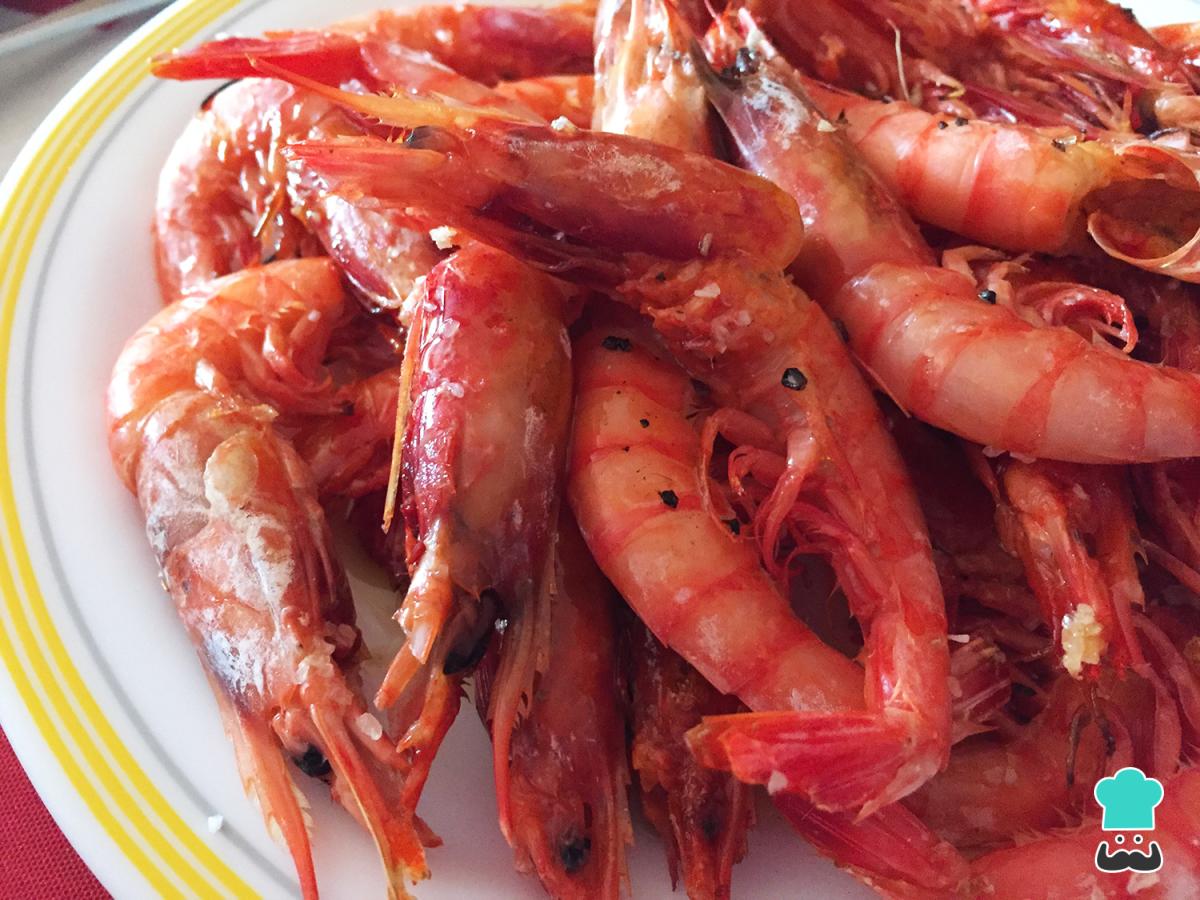 Receta de Gambas a la sal en sartén