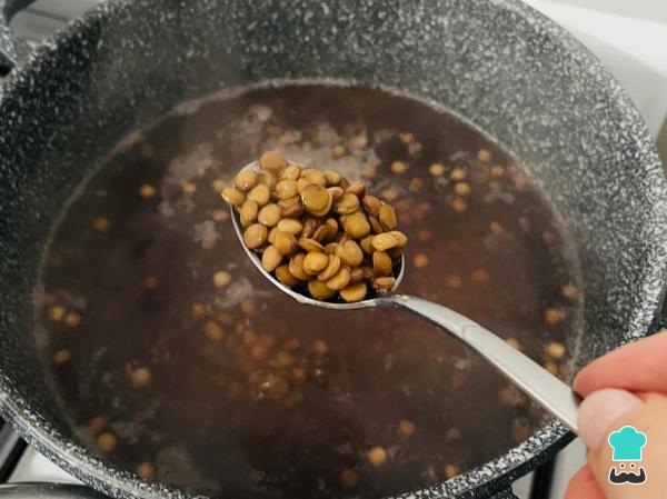 Receta de Pan de lentejas y avena - Paso 1