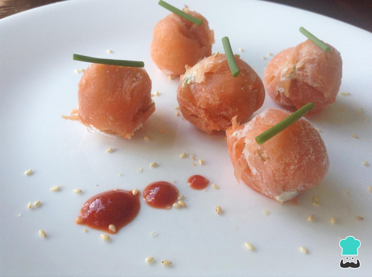 Receta de Bombones de salmón