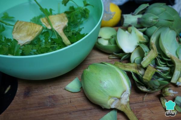 Receta de Alcachofas en conserva - Paso 1