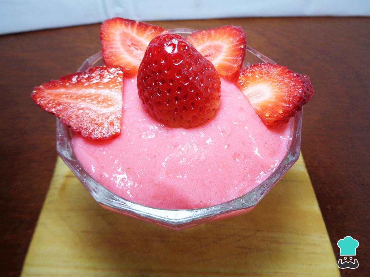 Receta de Mousse de fresa sin nata