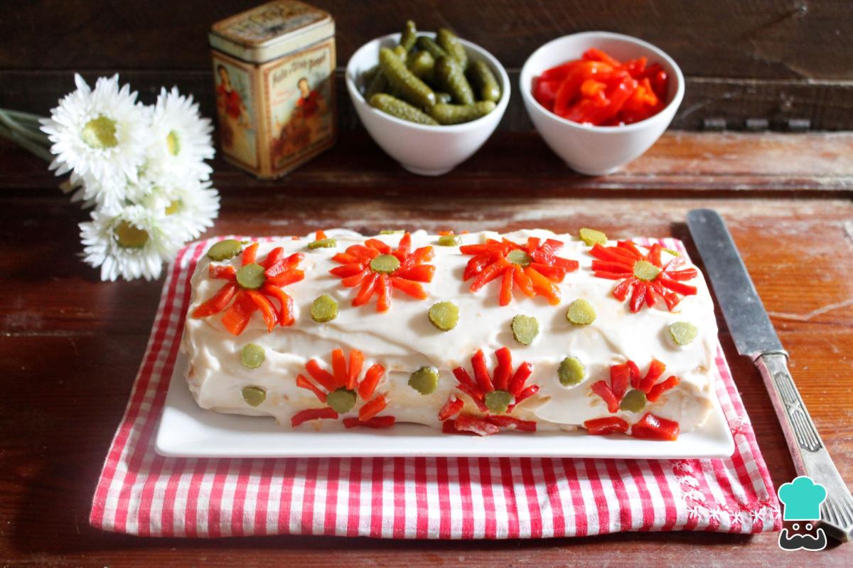 Receta de Pionono de atún y palmitos