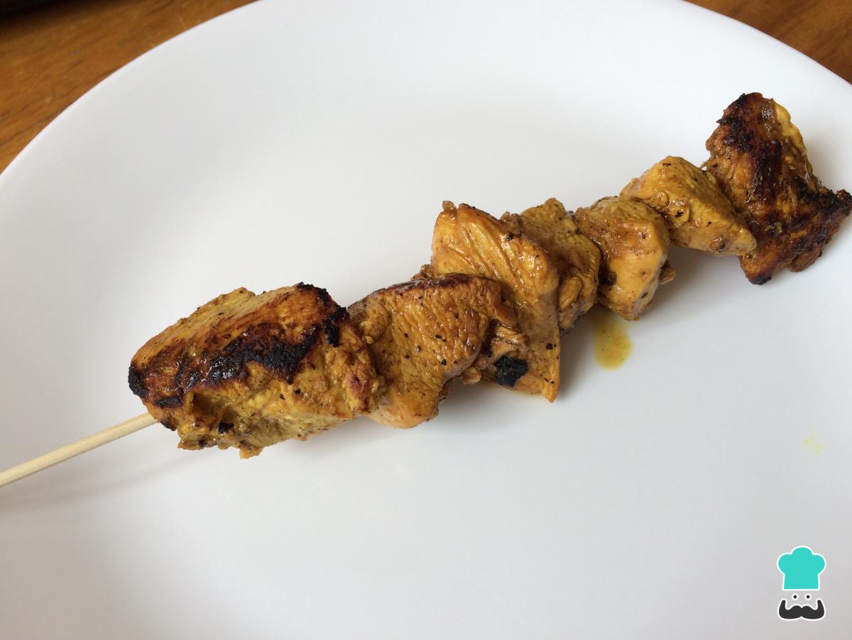 Receta de Brochetas de pollo al curry