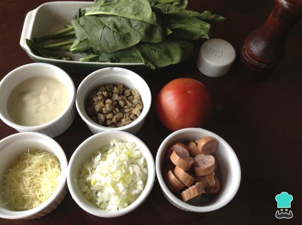 Receta de Lentejas salteadas con espinacas - Paso 1