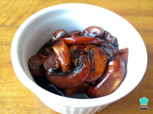 Receta de Champiñones caramelizados a la soja